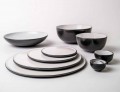 Dinner Plates Service in Anthracite or Brown Stoneware 18 Pieces - Diletta