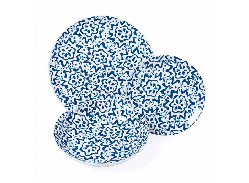 Modern Light Blue or Blue Porcelain Dinnerware Set 18 Pieces - Avion Viadurini