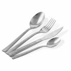 Cutlery Set 24 Pieces Modern Complete Design in Steel - Rigatopos Viadurini