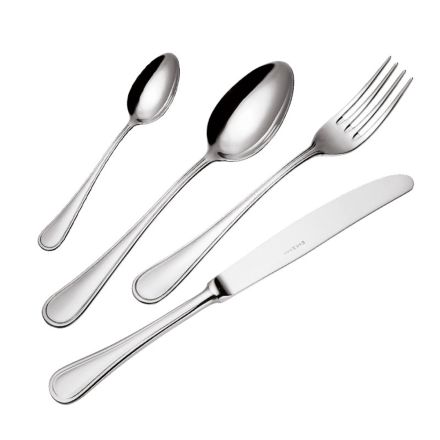 Traditional Design Decorated Stainless Steel Cutlery Set 24 Pcs - Frappetta Viadurini