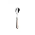 Stainless Steel and Pearly Ivory Plastic Cutlery Set 24 Pieces - Carlotta Viadurini