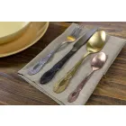 Cutlery Set Colored Satin Steel Complete 24 Pieces Design - Fantasy Viadurini