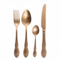 Cutlery Set Colored Satin Steel Complete 24 Pieces Design - Fantasy