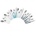 Colored Steel Cutlery Set Complete with Design 24 Pieces - Backdrop