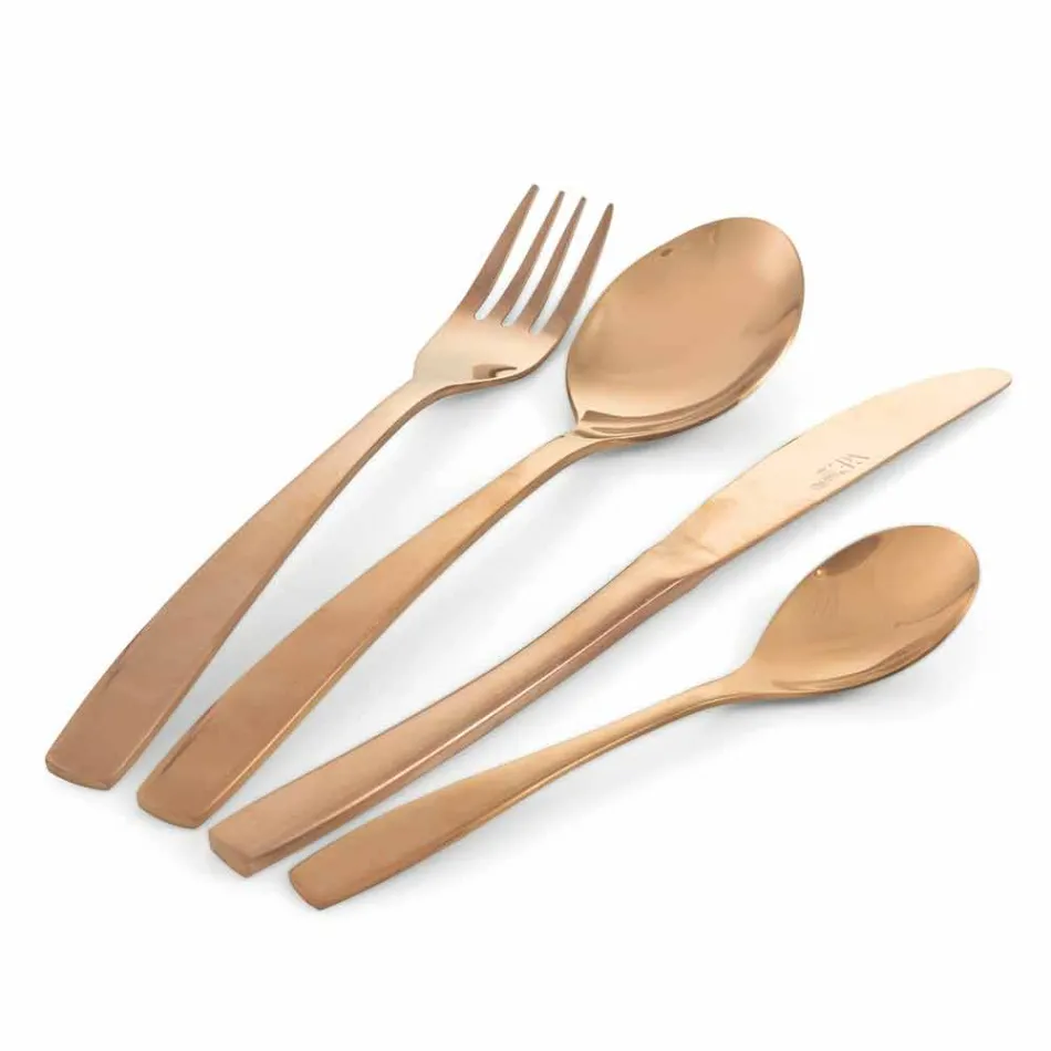 Luxury 24-Piece Stainless Steel Cutlery Set - Wisconsinpos Viadurini