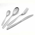 Polished Stainless Steel Cutlery Set with Design Decoration 24 Pieces - Ghiotto