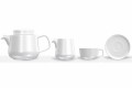 Porcelain Cup and Saucer Service, Porcelain Teapot and Milk Jug 14 Pieces - Arctic