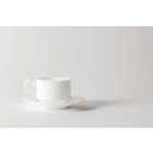 Coffee Cup Set in White Porcelain Design Stackable 15 Pieces - Samantha Viadurini