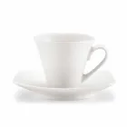 White Porcelain Coffee Cups Service Modern Design 8 Pieces - Duomo Viadurini