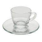 Transparent Glass Coffee Cup Service with Saucer 12 Pieces - Elettra Viadurini