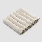 Elegant Linen Napkin Service with Fold Edge, 6 Colored Pieces - Onestini Viadurini
