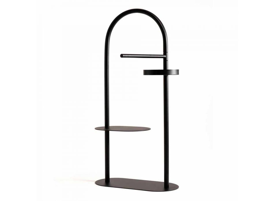Modern valet stand in RAL painted steel of Made in Italy design - Mirello Viadurini