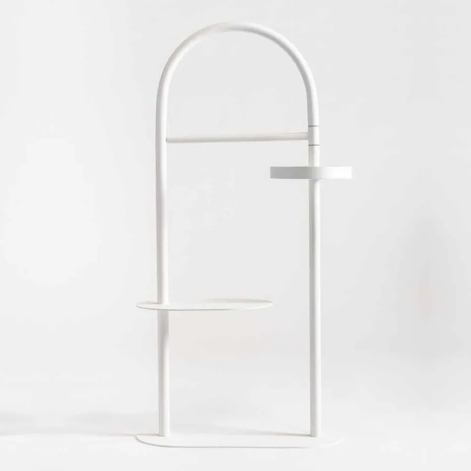 Modern valet stand in RAL painted steel of Made in Italy design - Mirello Viadurini