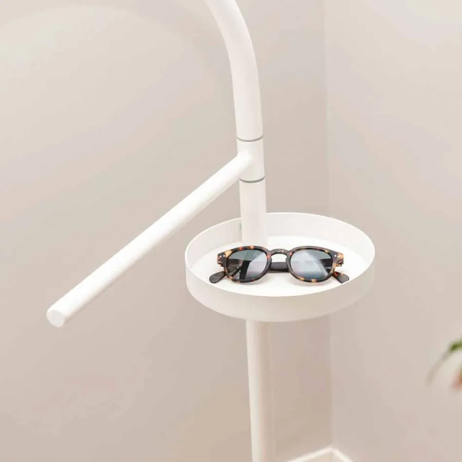 Modern valet stand in RAL painted steel of Made in Italy design - Mirello Viadurini