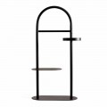 Modern valet stand in RAL painted steel of Made in Italy design - Mirello