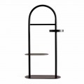 Modern valet stand in RAL painted steel of Made in Italy design - Mirello
