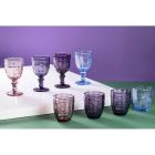 Set of 12 Water Glasses 265 ml in Glass with Arabesque Decoration - Arabic Viadurini