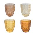 Set of 12 Water Glasses 265 ml in Glass with Arabesque Decoration - Arabic