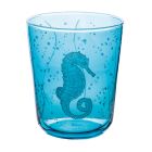 Set of 12 water glasses 315 ml in glass with marine decoration - fish Viadurini