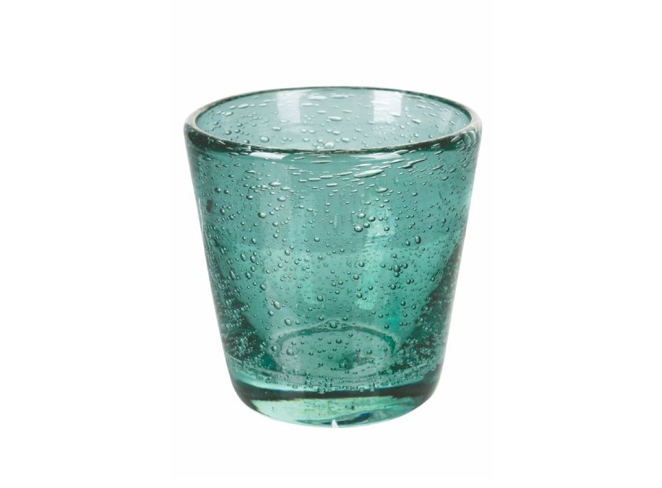 Set of 12 Liqueur Glasses 70 ml in Blown Glass Paste - Rainbow Viadurini