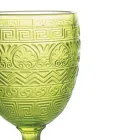 Set of 12 Goblets 210 ml in Colored Glass and Relief Work - Sunset Viadurini