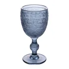 Set of 12 Goblets 210 ml in Colored Glass and Relief Work - Sunset Viadurini
