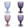 Set of 12 Glass Goblets 265 ml with Arabesque Decoration - Arabic