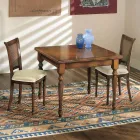 Set of 2 Walnut and Fabric Chairs with Turned Legs Made in Italy - Biotite Viadurini