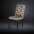 September 2 upholstered modern chairs with wooden legs in black Audrey Viadurini