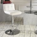 Set of 2 Ida designer padded stools, height adjustable