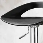 September 2 stools in chrome metal and pvc Aldo, modern design Viadurini