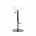 September 2 stools in chrome metal and pvc Aldo, modern design Viadurini