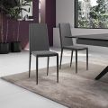 Set of 4 eco-leather chairs Dora, modern design
