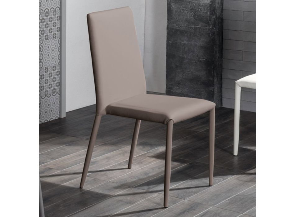 Set of 4 eco-leather chairs Dora, modern design Viadurini