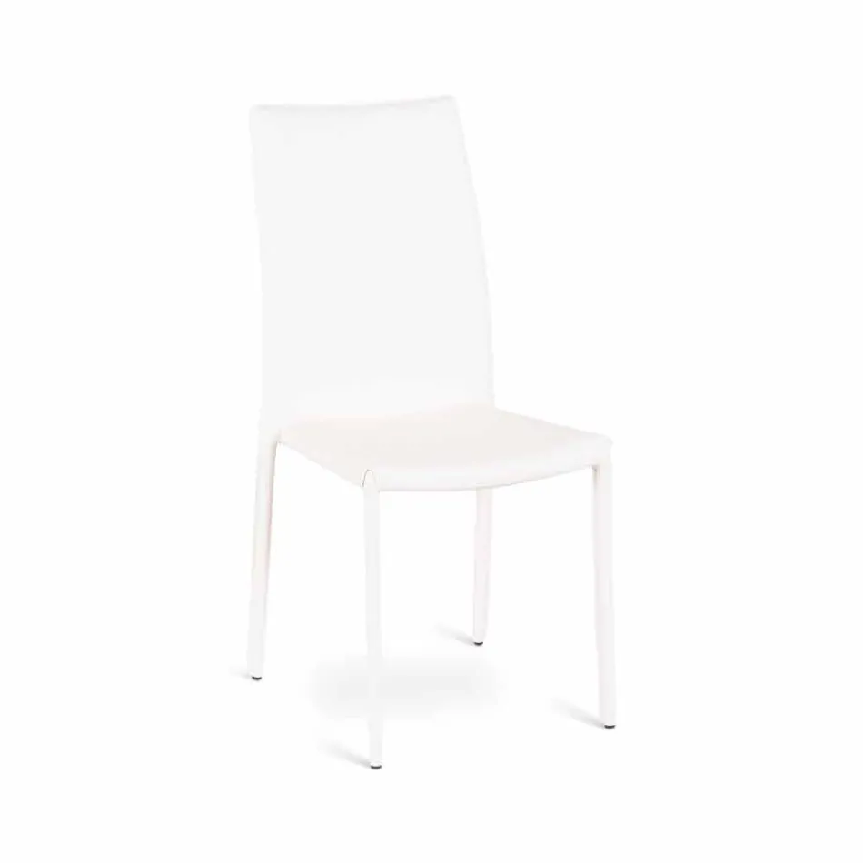 September 4 modern chairs Joy imitation leather, entirely covered Viadurini