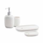Set of accessories for modern bathroom in Pratella resin Viadurini