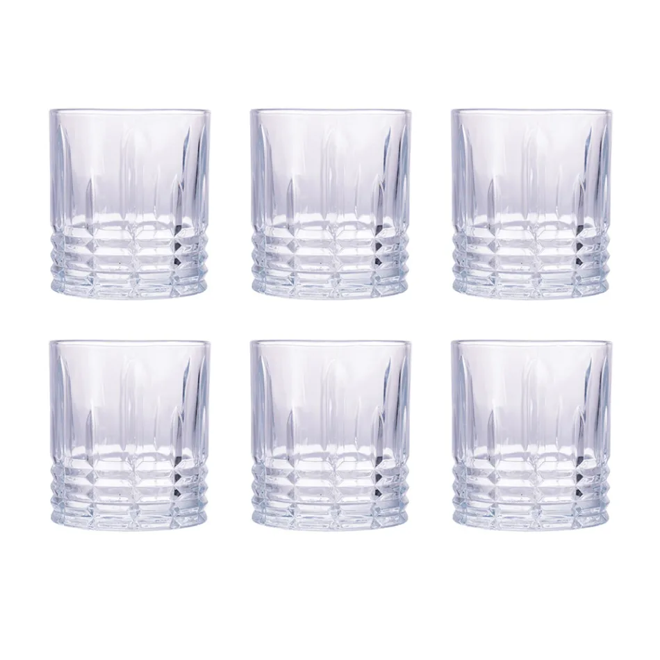 Set of 12 Water Glasses 320 ml in Crafted Glass - Cup Viadurini