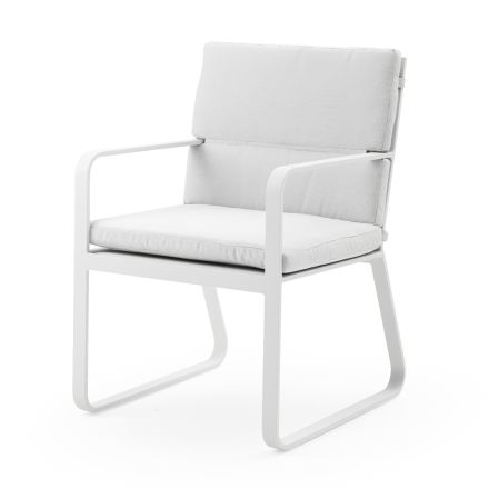 Set of 2 Outdoor Armchairs with Non-deformable Foam Cushion - Zuna Viadurini