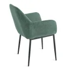 Set of 2 Upholstered Armchairs in Colorful Fabric and Metal Frame - Valeria Viadurini