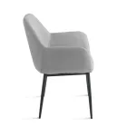 Set of 2 Upholstered Armchairs in Colorful Fabric and Metal Frame - Valeria Viadurini