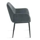 Set of 2 Upholstered Armchairs in Colorful Fabric and Metal Frame - Valeria Viadurini