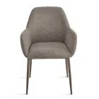 Set of 2 Upholstered Armchairs in Colorful Fabric and Metal Frame - Valeria Viadurini