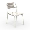 Set of 2 Aluminum Garden Chairs and Rope Back - Resplendent