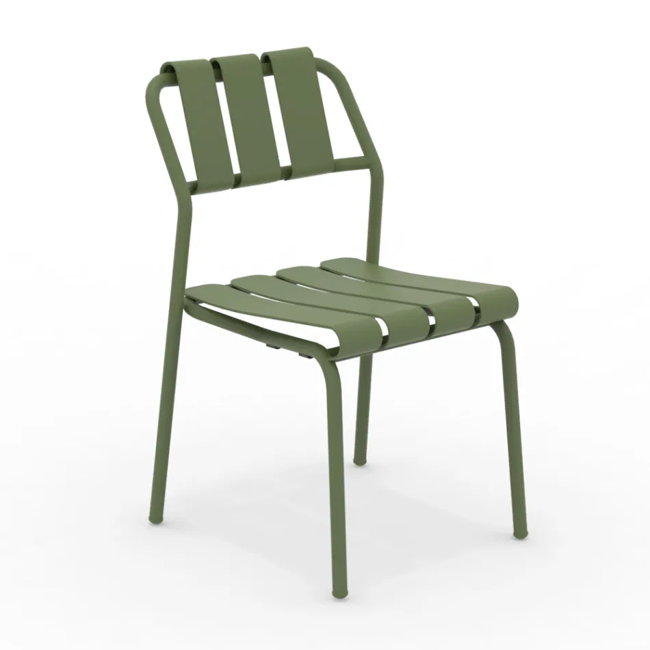 Set of 2 Garden Chairs Made Entirely of Aluminum - Resplendent Viadurini