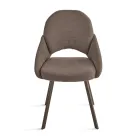 Set of 2 Upholstered Chairs in Colorful Fabric and Metal Frame - Damian Viadurini