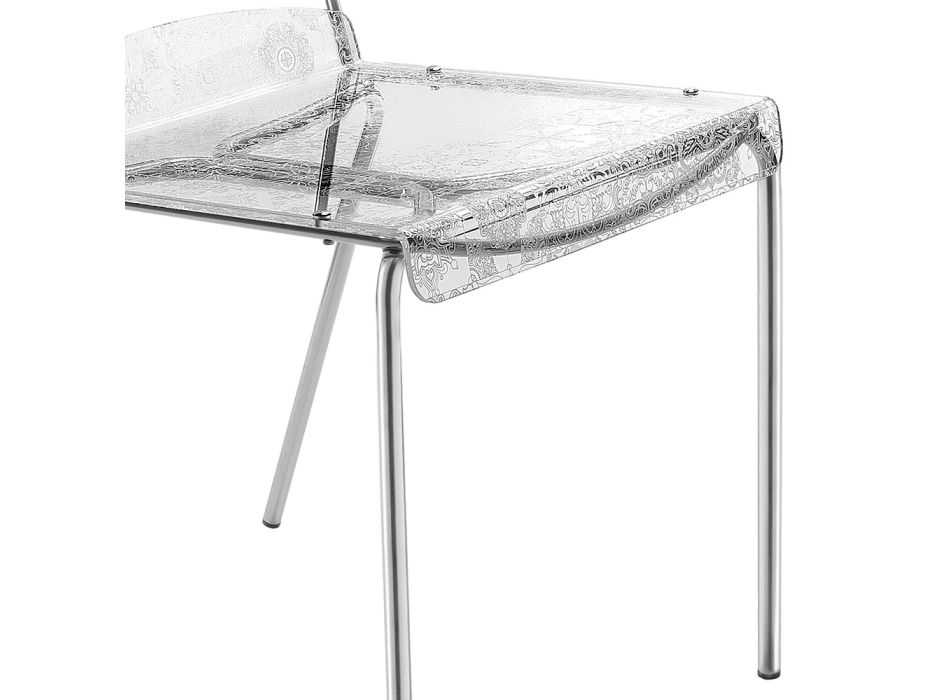Set of 2 Stackable Plexiglass Chairs Made in Italy - Nala Viadurini