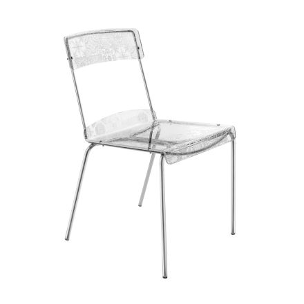 Set of 2 Stackable Plexiglass Chairs Made in Italy - Nala Viadurini