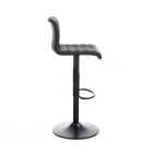 Set of 2 Bar Stools in Synthetic Leather and Steel - Potassium Viadurini