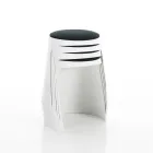 Set of 2 Polypropylene Stools and Fabric Seat - Anchovy Viadurini