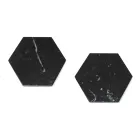 Set of 2 Hexagonal Marble Coasters with Cork Made in Italy - Narita Viadurini